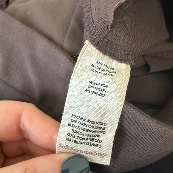 Soft Surroundings Pull On Pants Brown Women's Size PL - Picture 6 of 6